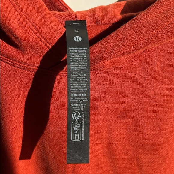 Lululemon Steady State Hoodie XL Autumn Rust ATRU NWT Men Women Unisex Pullover - Picture 8 of 13